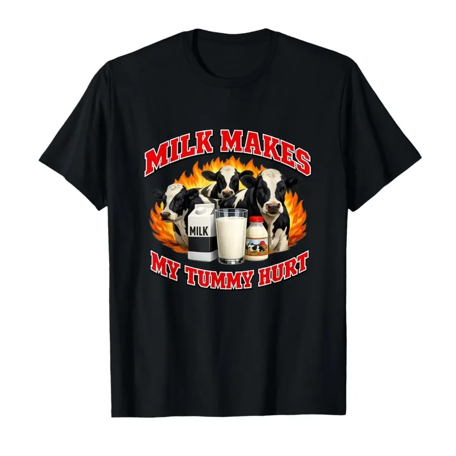 Milk Makes My Tummy Hurt Funny Unhinged Gen Z Brainrot Meme T-shirt For Men Women 100% Cotton T Shirts Short Sleeve Tops 0410-3
Milk Makes My Tummy Hurt Funny Unhinged Gen Z Brainrot Meme T-shirt For Men Women 100% Cotton T Shirts Short Sleeve Tops 0410-3