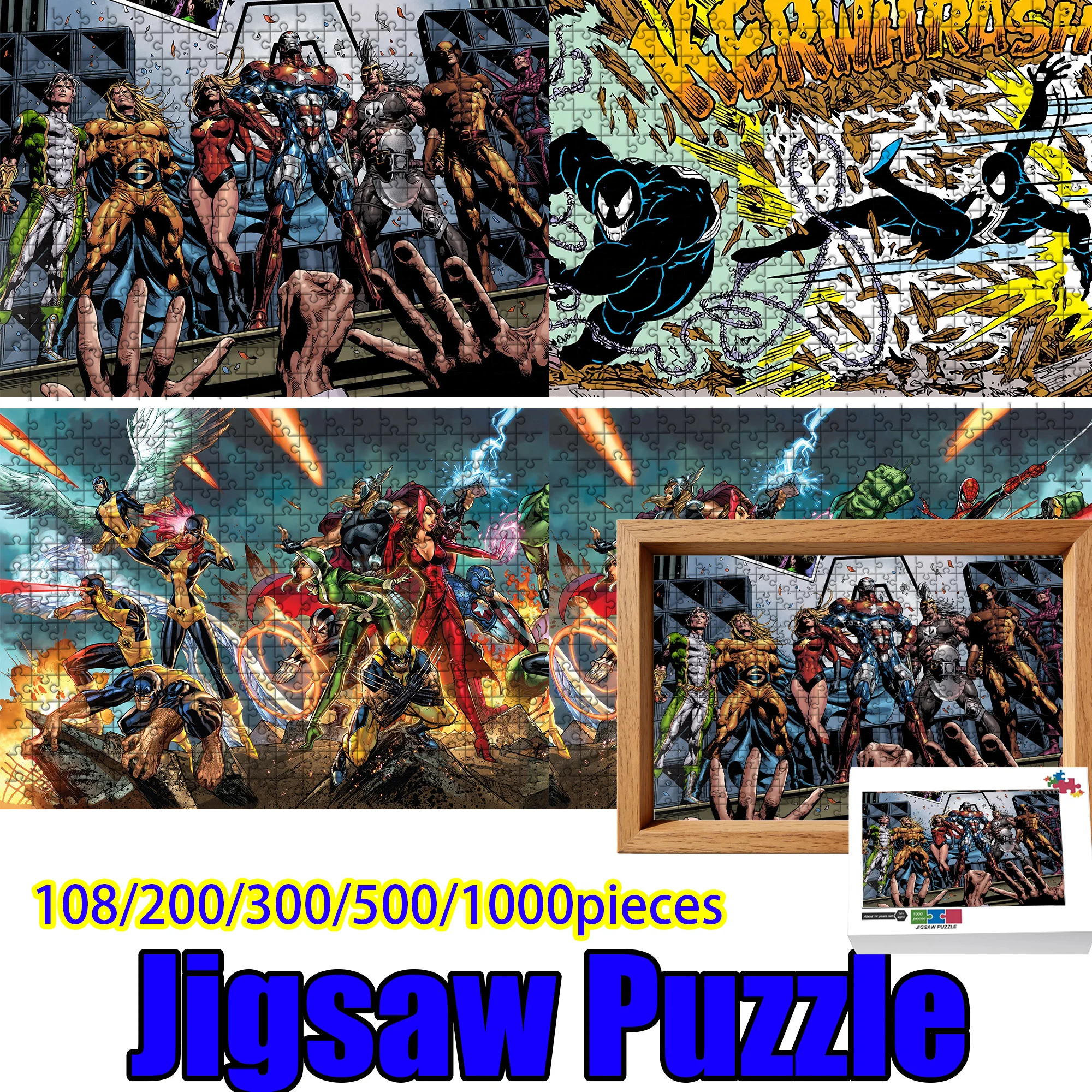 Marvel jigsaw Puzzle 108/200/300/500/1000 Pieces Wooden Floor Puzzle High Quality Gift Fun Party Game
Marvel jigsaw Puzzle 108/200/300/500/1000 Pieces Wooden Floor Puzzle High Quality Gift Fun Party Game