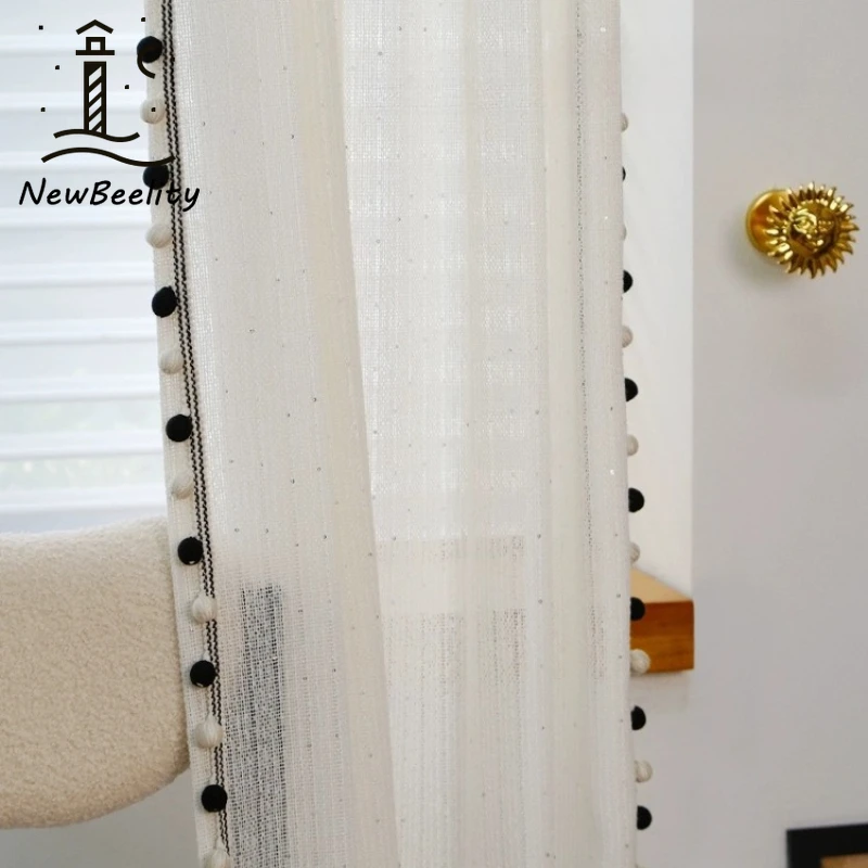 French Retro High-end Niche Color Cotton and Linen Sequins Tulle Curtains for Living Room Bedroom Dining Custom Size Decoration
French Retro High-end Niche Color Cotton and Linen Sequins Tulle Curtains for Living Room Bedroom Dining Custom Size Decoration