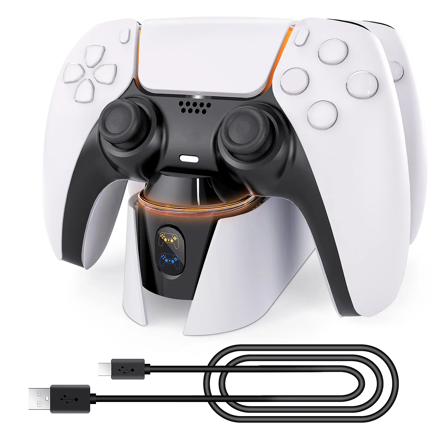 PS5 Controller Charger Dock Dual Station for Elite & Standard Edition - 5V/3A Fast Charging with LED Lights
PS5 Controller Charger Dock Dual Station for Elite & Standard Edition - 5V/3A Fast Charging with LED Lights