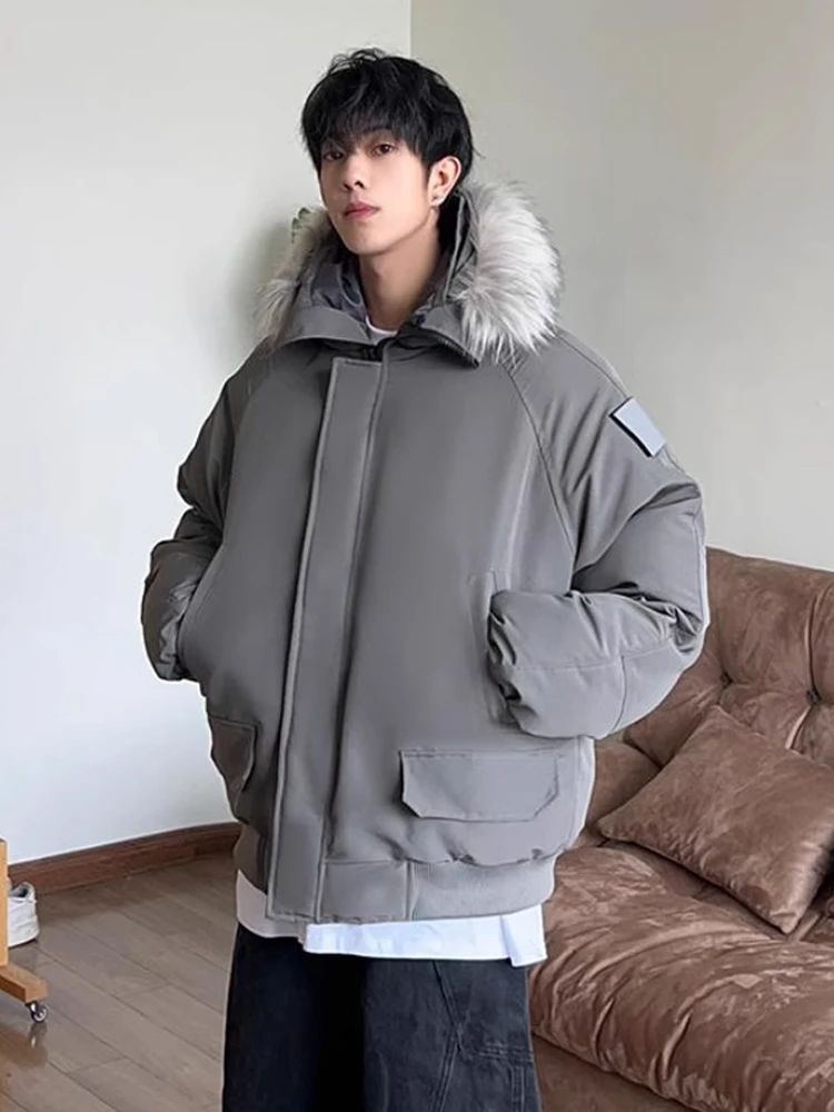 Thiened Winter Parka Coat with Hood And Fur Collar for Men And Women Warm And Sli Cotton Jaet Youth Faion Trend
Thiened Winter Parka Coat with Hood And Fur Collar for Men And Women Warm And Sli Cotton Jaet Youth Faion Trend