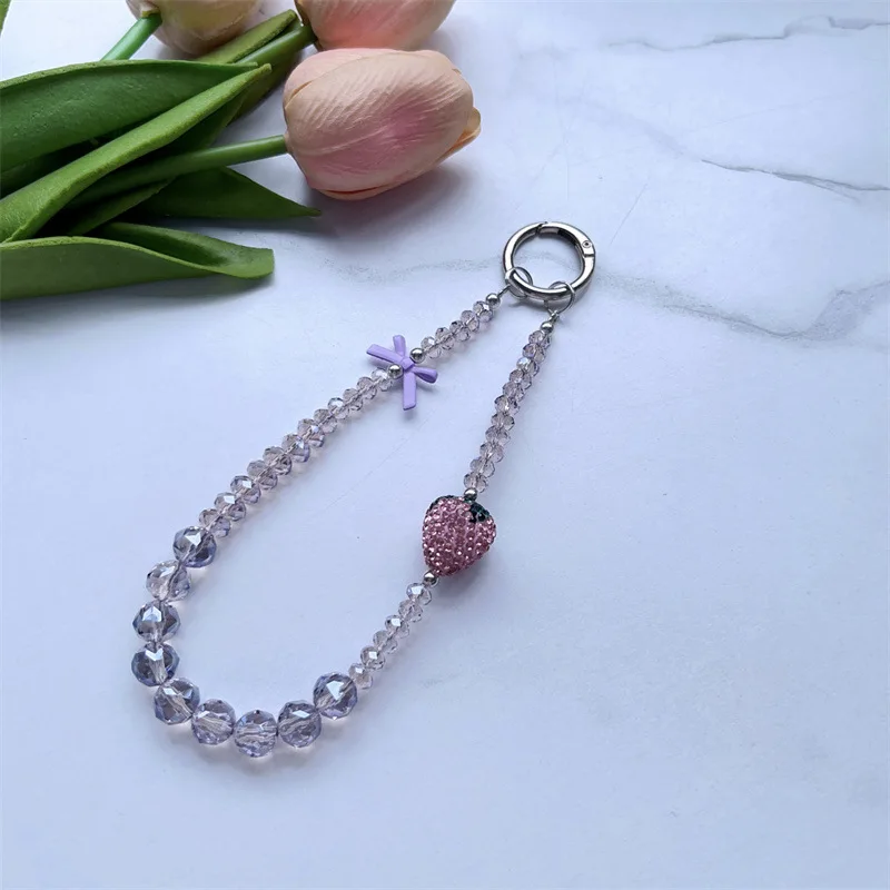 Rhinestone Strawberry Crystal Phone Chain Anti Lost Lanyard Wrist Keychain Sweet Cool Bag Pendant For Phone Case
Rhinestone Strawberry Crystal Phone Chain Anti Lost Lanyard Wrist Keychain Sweet Cool Bag Pendant For Phone Case
