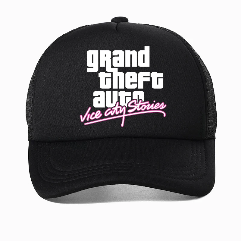 Grand Theft Auto Vice City Print Baseball Cap GTA Game Men Women Casual hat cool summer Mesh breathable Trucker hat Gift
Grand Theft Auto Vice City Print Baseball Cap GTA Game Men Women Casual hat cool summer Mesh breathable Trucker hat Gift