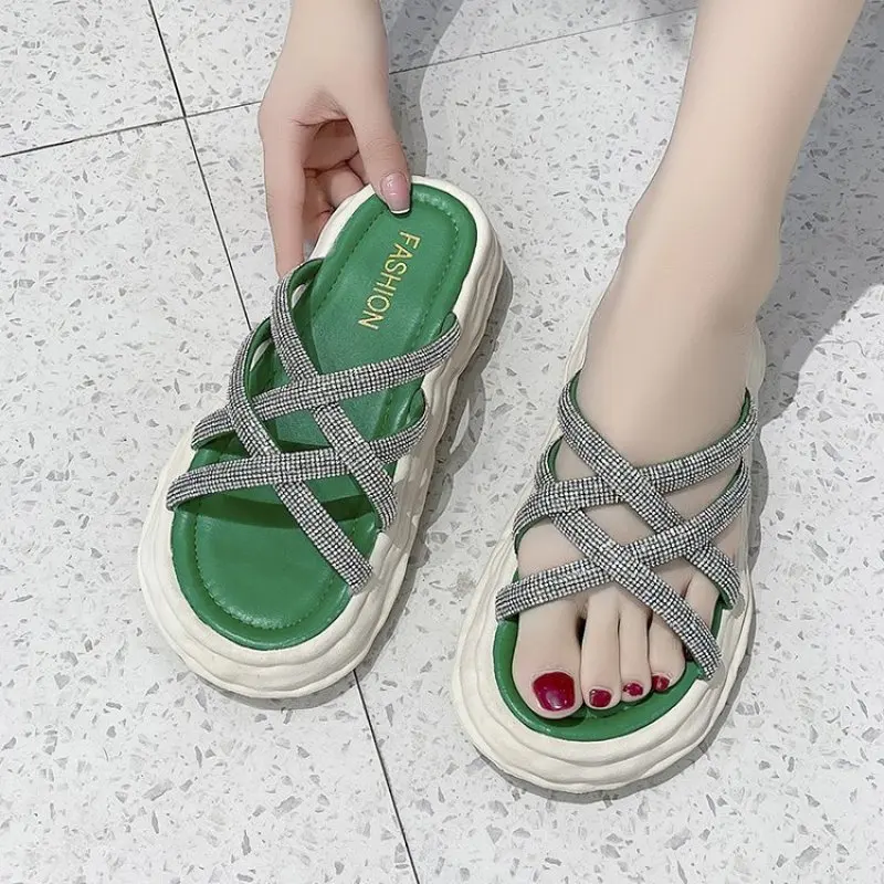 Summer New Candy-colored Platform Sandals Women's Trend Open Toe Cross Slippers Light Casual Beach Slides Ladies Gladiator Shoes
Summer New Candy-colored Platform Sandals Women's Trend Open Toe Cross Slippers Light Casual Beach Slides Ladies Gladiator Shoes