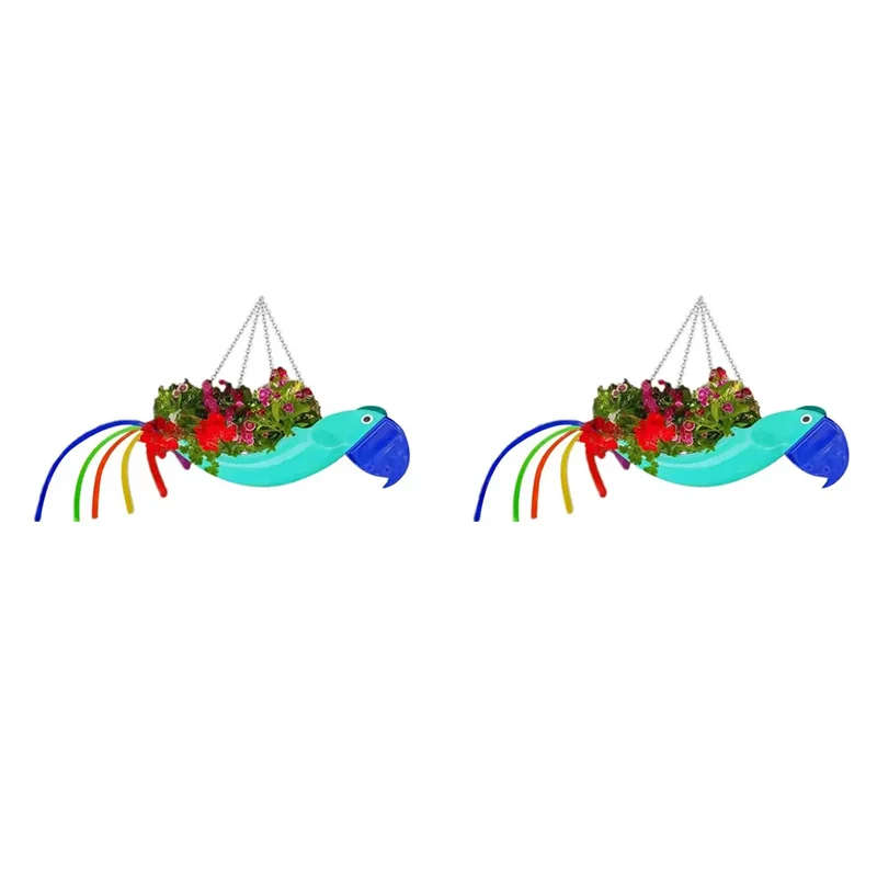 MCGS-2X Metal Flower Pot Exquisite Flying Bird Shape Colorful Parrot Flower Pot ,L,D
MCGS-2X Metal Flower Pot Exquisite Flying Bird Shape Colorful Parrot Flower Pot ,L,D