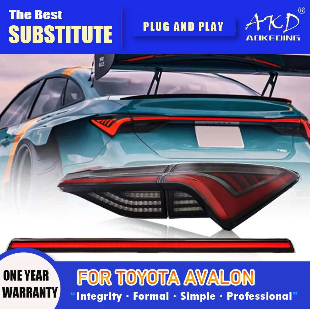 Задний фонарь AKD для Toyota Avalon, светодиодный задний фонарь 2018-2023, задний противотуманный тормозной сигнал Avalon, автомобильные аксессуары
Задний фонарь AKD для Toyota Avalon, светодиодный задний фонарь 2018-2023, задний противотуманный тормозной сигнал Avalon, автомобильные аксессуары