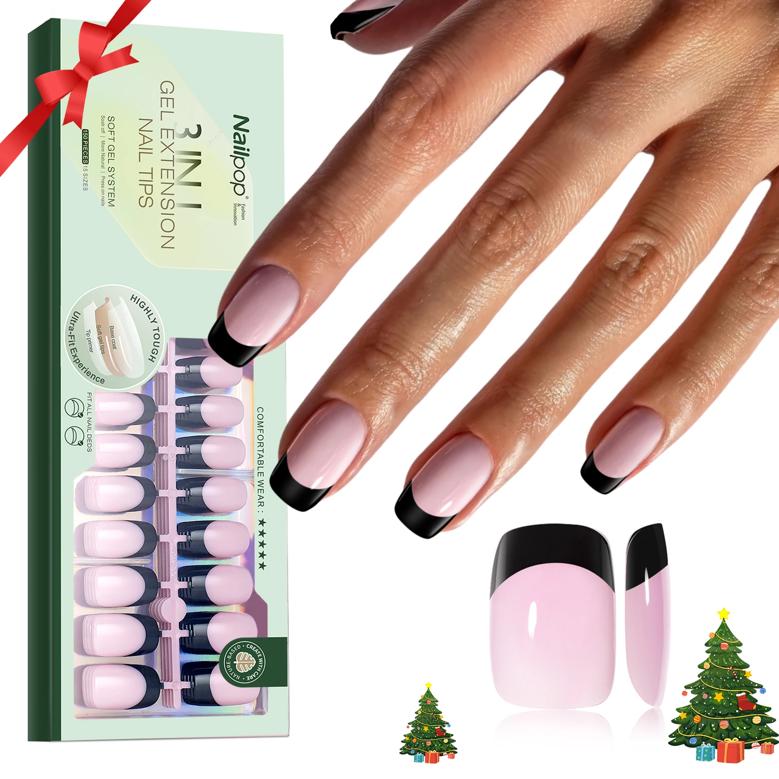 Nailpop 150 шт. Y2K французские черные кромки прессованные типсы съемные многоразовые 15 размеров подходят для дизайна ногтей и использования в салоне своими руками
Nailpop 150 шт. Y2K французские черные кромки прессованные типсы съемные многоразовые 15 размеров подходят для дизайна ногтей и использования в салоне своими руками