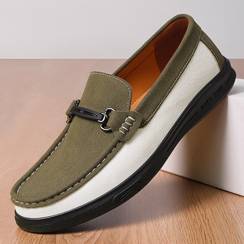 Модные мужские дышащие противоскользящие уличные лоферы с металлической пряжкой, роскошные брендовые мужские удобные повседневные кожаные туфли-бобы с мягкой подошвой
Модные мужские дышащие противоскользящие уличные лоферы с металлической пряжкой, роскошные брендовые мужские удобные повседневные кожаные туфли-бобы с мягкой подошвой