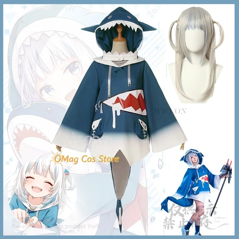 Anime Holo live Youtuber Gawr Gura Cosplay Costume Shark Kawaii Blue Costume Wig Girls Women Halloween Full Set Tail
Anime Holo live Youtuber Gawr Gura Cosplay Costume Shark Kawaii Blue Costume Wig Girls Women Halloween Full Set Tail