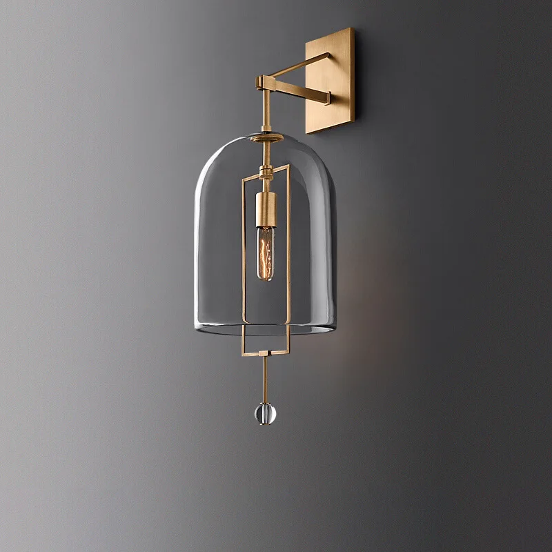 Nordic Designer All-copper Wall Lamp Living Room TV Background Bedroom Bedside Study Balcony Balcony Vintage Glass Sconces Light
Nordic Designer All-copper Wall Lamp Living Room TV Background Bedroom Bedside Study Balcony Balcony Vintage Glass Sconces Light