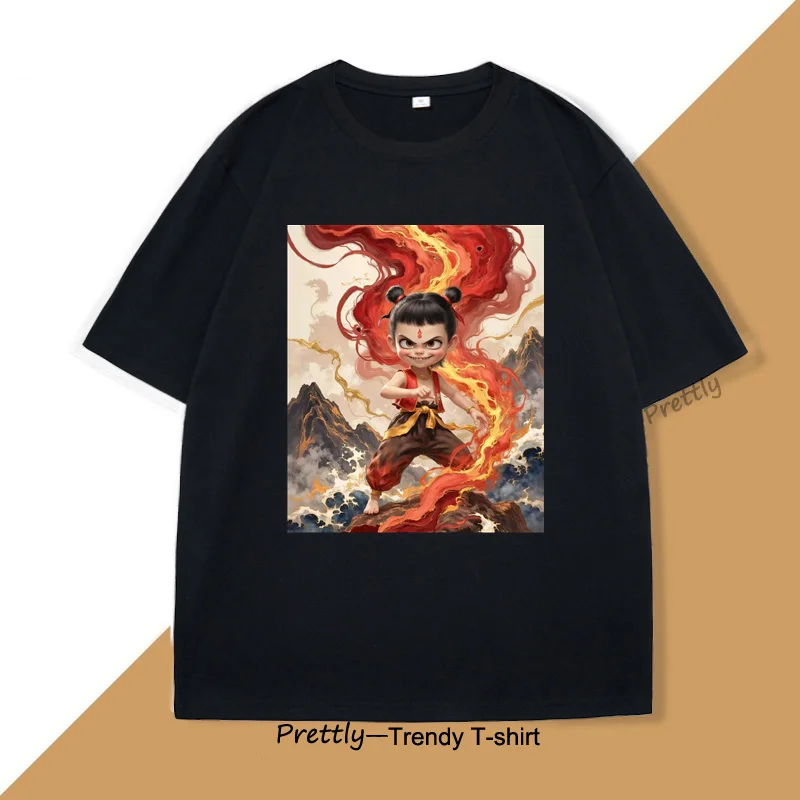 2025 Fashion Trend Nezha 2 Printed T-shirt Boss Model T-shirt Short-sleeved Clothes Men and Women Street Clothes
2025 Fashion Trend Nezha 2 Printed T-shirt Boss Model T-shirt Short-sleeved Clothes Men and Women Street Clothes