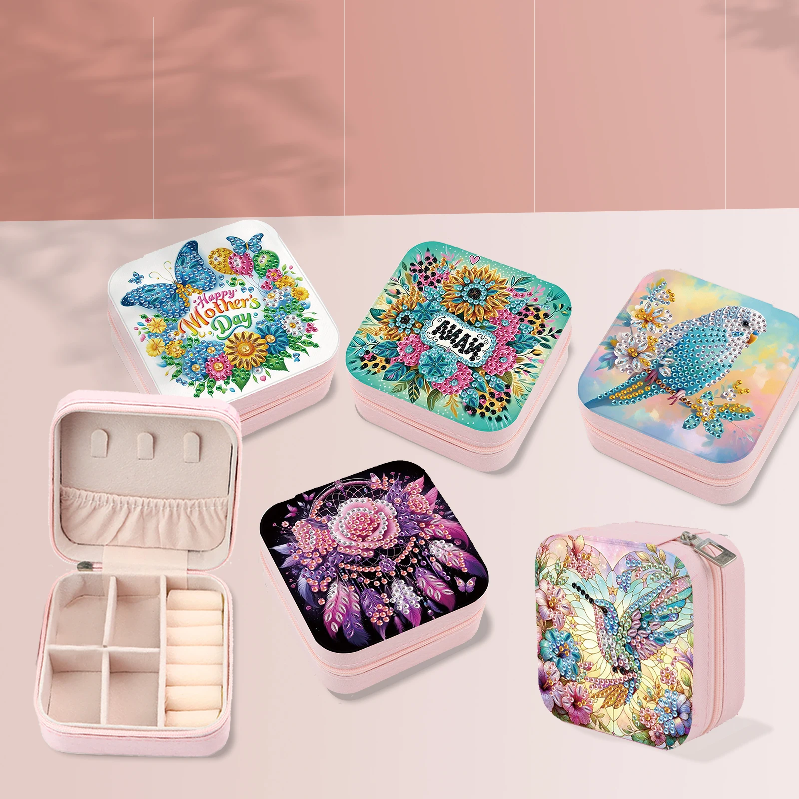 Diamond Painting Jewelry Organizer Box kit,flora and fauna DIY Jewelry Box for Adults,Portable Jewelry Case Jewelry storage Gift
Diamond Painting Jewelry Organizer Box kit,flora and fauna DIY Jewelry Box for Adults,Portable Jewelry Case Jewelry storage Gift