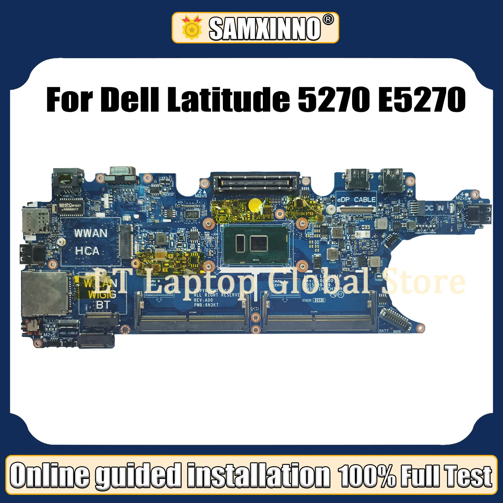 ADM60 LA-C621P Mainboard For Dell Latitude 5270 E5270 Laptop Motherboard W/i3-6100U i5-6300U i7-6500U UMA DDR4*2Slots
ADM60 LA-C621P Mainboard For Dell Latitude 5270 E5270 Laptop Motherboard W/i3-6100U i5-6300U i7-6500U UMA DDR4*2Slots