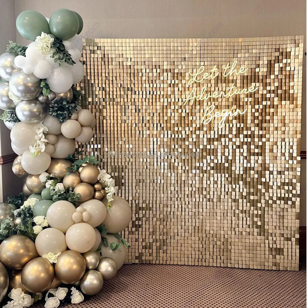 Square Silver Shimmer Sequins Wall Panel 18Pcs Pack US Warehouse Stock Glitter Backdrop For Wedding Birthday Baby Shower Decor
Square Silver Shimmer Sequins Wall Panel 18Pcs Pack US Warehouse Stock Glitter Backdrop For Wedding Birthday Baby Shower Decor