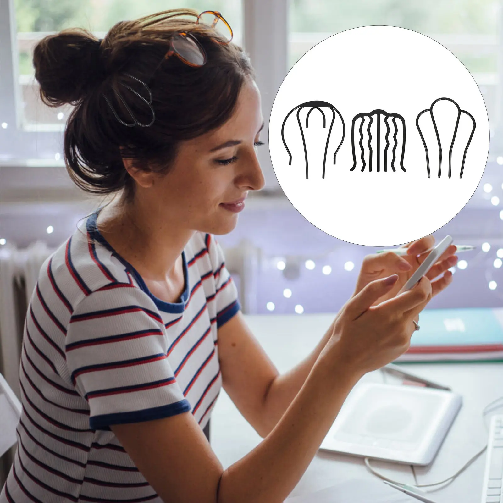 3Pcs U-Shaped Hair Side Combs Iron Hairpins Lightweight Small Portable Hair Styling Accessory Female Hairpin U-Shaped Hairpin
3Pcs U-Shaped Hair Side Combs Iron Hairpins Lightweight Small Portable Hair Styling Accessory Female Hairpin U-Shaped Hairpin
