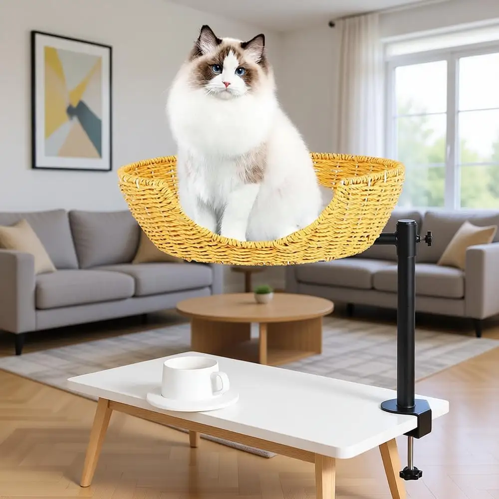Cat Bed for 50 Pounds Cats, Steel Frame, Adjustable Height, 360 Rotating Nest, Easy Install, Mounting Accessories Included
Cat Bed for 50 Pounds Cats, Steel Frame, Adjustable Height, 360 Rotating Nest, Easy Install, Mounting Accessories Included