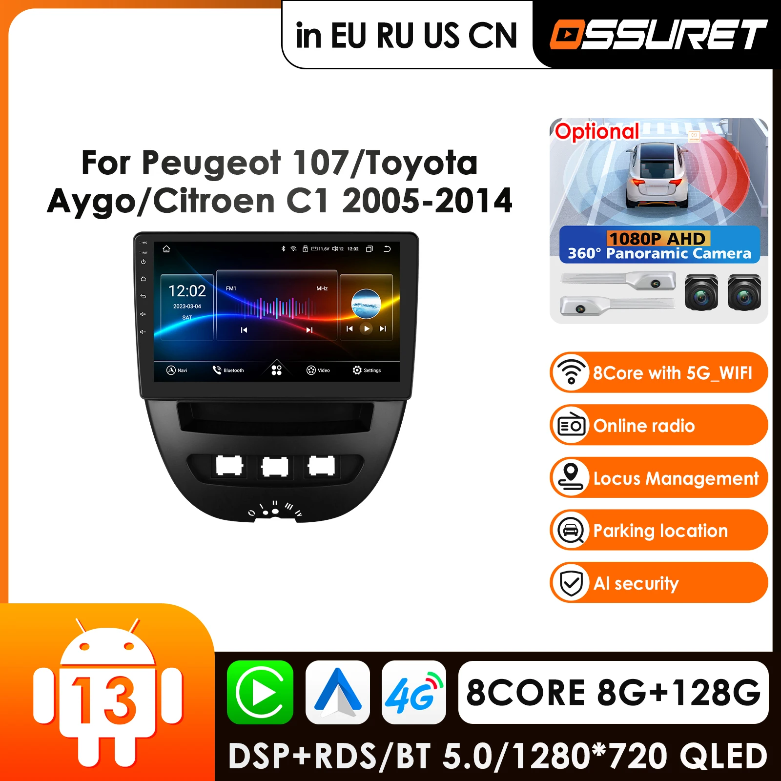 10.1'' QLED Screen Android Car Radio Multimedia Video Player for Peugeot 107 Toyota Aygo Citroen C1 GPS Navi Carplay Auto 4G AI
10.1'' QLED Screen Android Car Radio Multimedia Video Player for Peugeot 107 Toyota Aygo Citroen C1 GPS Navi Carplay Auto 4G AI