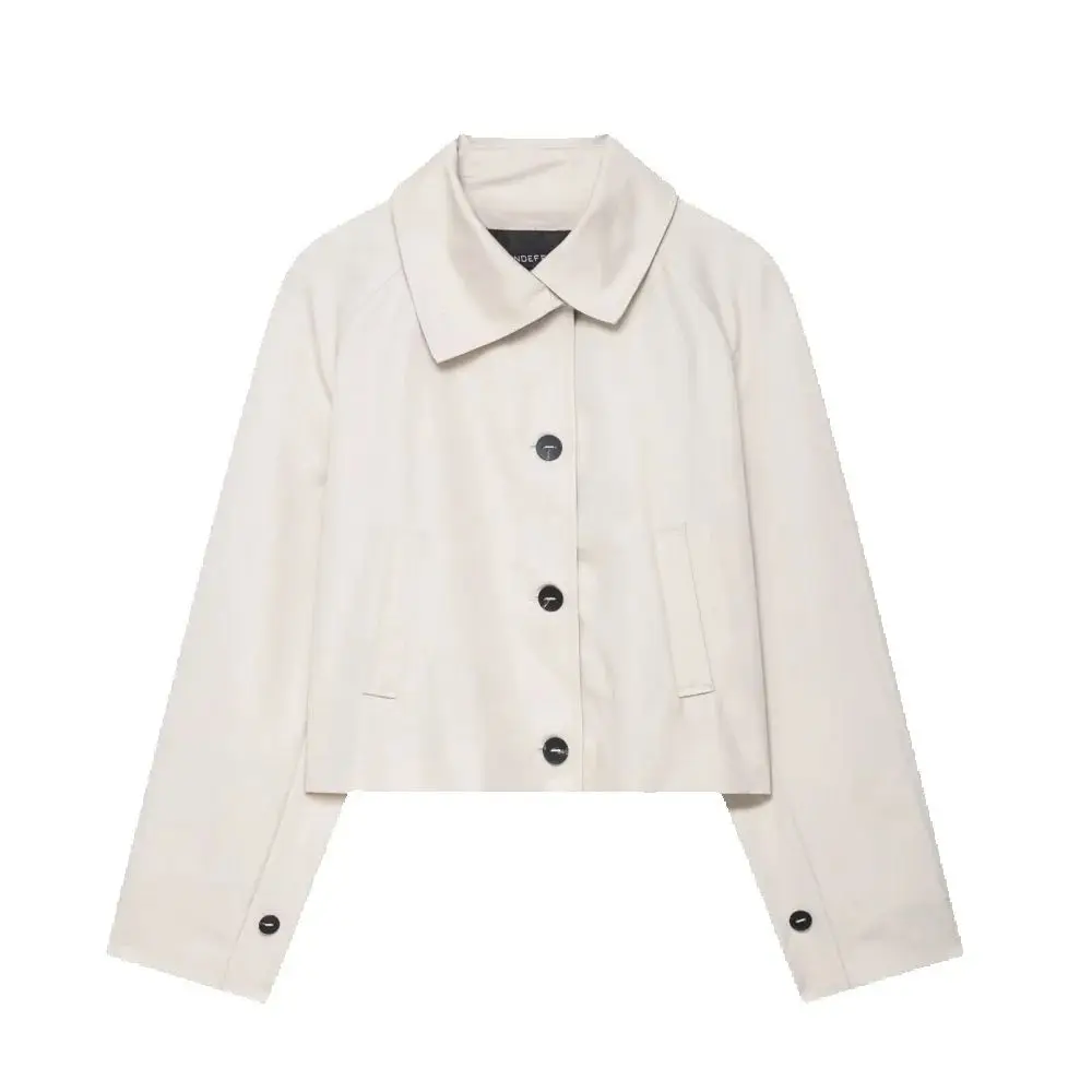 women's loose fitting short jacket with collar long sleeved button pocket autumn and winter new fashionable waterproof w
women's loose fitting short jacket with collar long sleeved button pocket autumn and winter new fashionable waterproof w