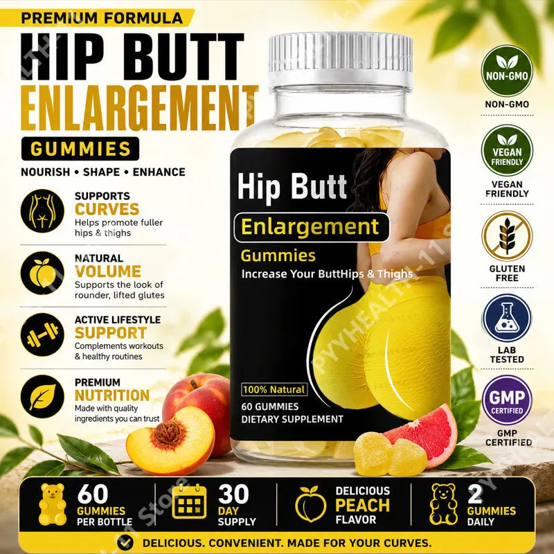 Hip Butt Enlargement Gummies for Buttocks Hips and Thighs Adults Glute Curve Support Gummies for Women Peach Flavor 60 Count
Hip Butt Enlargement Gummies for Buttocks Hips and Thighs Adults Glute Curve Support Gummies for Women Peach Flavor 60 Count