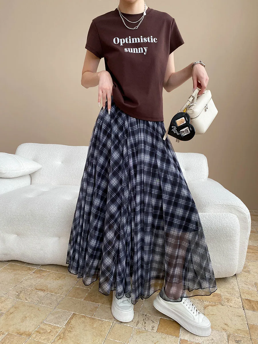 Daily American Retro Colorblock Tartan High-Waisted Loose A-Line Netting Skirt
Daily American Retro Colorblock Tartan High-Waisted Loose A-Line Netting Skirt