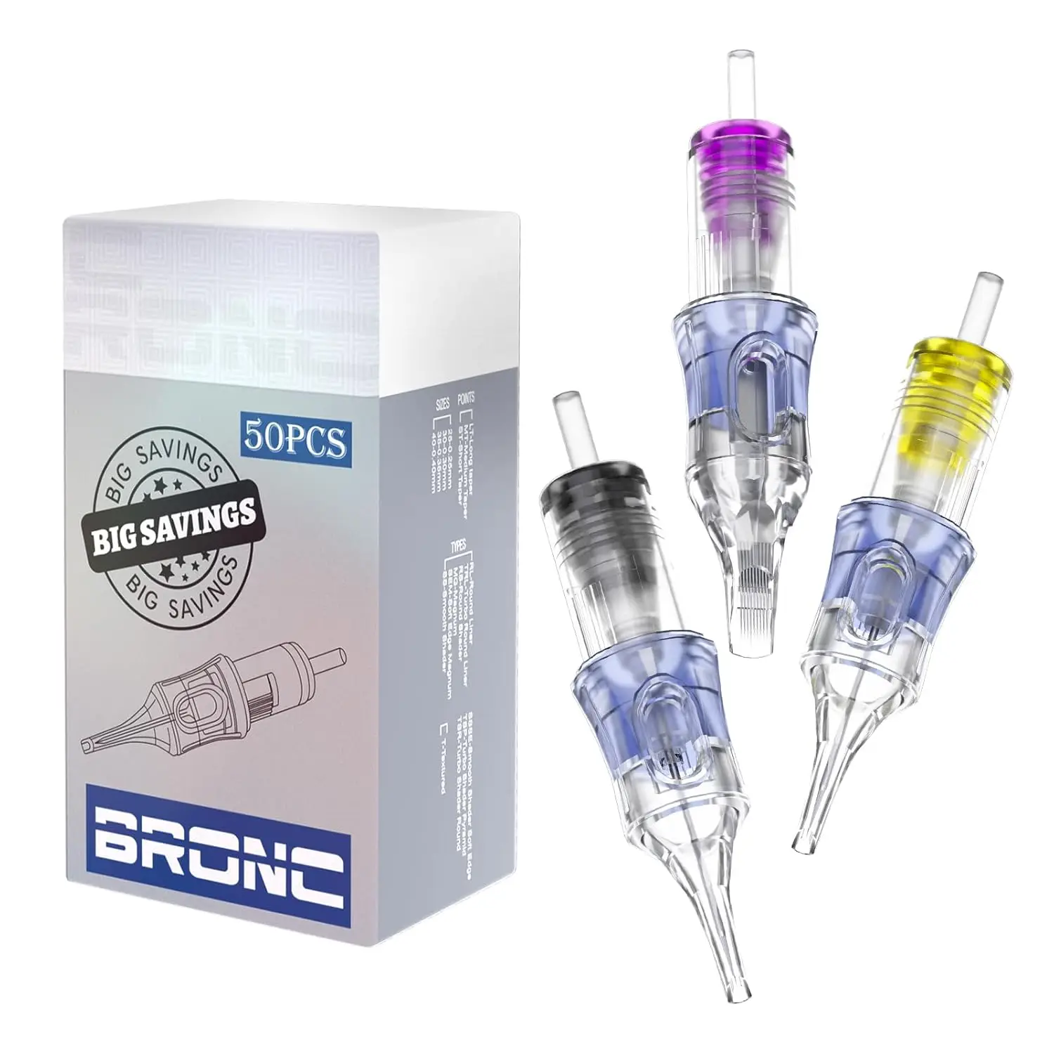 50pcs Assorted Tattoo Cartridge Needles 3RL-11RL Round Liner 0.35mm for Rotary Machines
50pcs Assorted Tattoo Cartridge Needles 3RL-11RL Round Liner 0.35mm for Rotary Machines