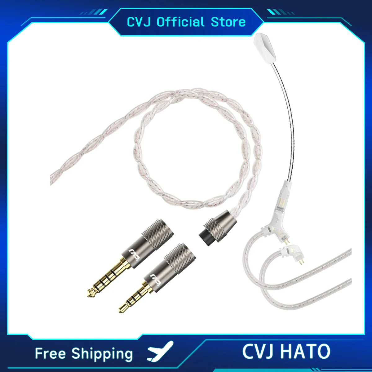 CVJ Hato Detachable Boom Microphone Earphone Cable for IEM Audio Pickup Gaming Esports Livestreaming With mic For TRN KZ
CVJ Hato Detachable Boom Microphone Earphone Cable for IEM Audio Pickup Gaming Esports Livestreaming With mic For TRN KZ