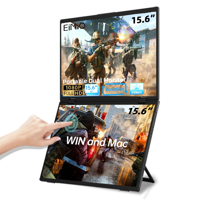 Eimio 15.6" IPS Widescreen Type-C Portable Dual Monitor Laptop with Touch Screen
Eimio 15.6" IPS Widescreen Type-C Portable Dual Monitor Laptop with Touch Screen