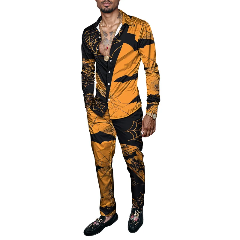 2026 Новое поступление, мужской комплект рубашек с принтом тыквы на Хэллоуин, комплект из 2 предметов, топ с длинными рукавами и брюки, легкая праздничная одежда
2026 Новое поступление, мужской комплект рубашек с принтом тыквы на Хэллоуин, комплект из 2 предметов, топ с длинными рукавами и брюки, легкая праздничная одежда