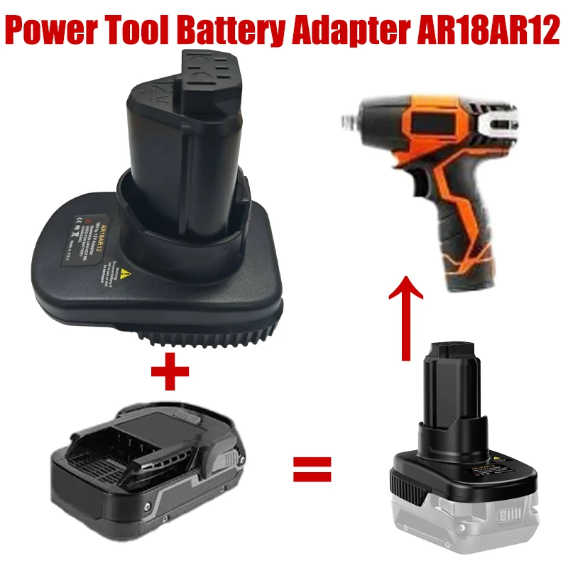 For Ridgid AEG 18V Lithium Battery Convert To Work for Ridgid 12V Li-ion Cordless Power Tool AR18AR12 Power Tool Battery Adapter
For Ridgid AEG 18V Lithium Battery Convert To Work for Ridgid 12V Li-ion Cordless Power Tool AR18AR12 Power Tool Battery Adapter