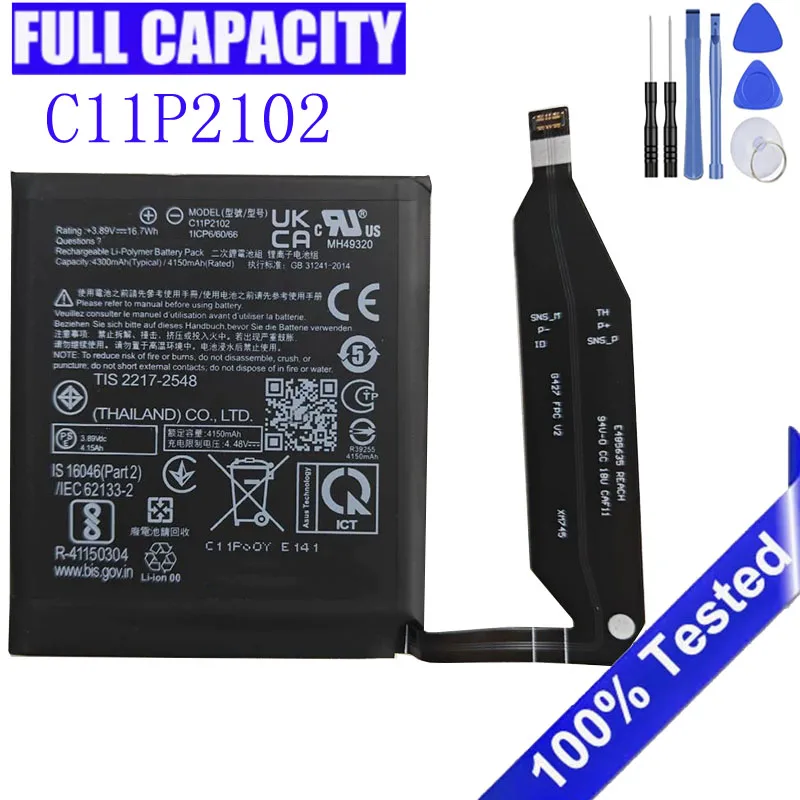 C11P2102 Battery 4300mAh C11P2102 Battery For Asus ZenFone 9 ZS696KS ZenFone 10 Mobile Phone Batteries +Free Tools
C11P2102 Battery 4300mAh C11P2102 Battery For Asus ZenFone 9 ZS696KS ZenFone 10 Mobile Phone Batteries +Free Tools