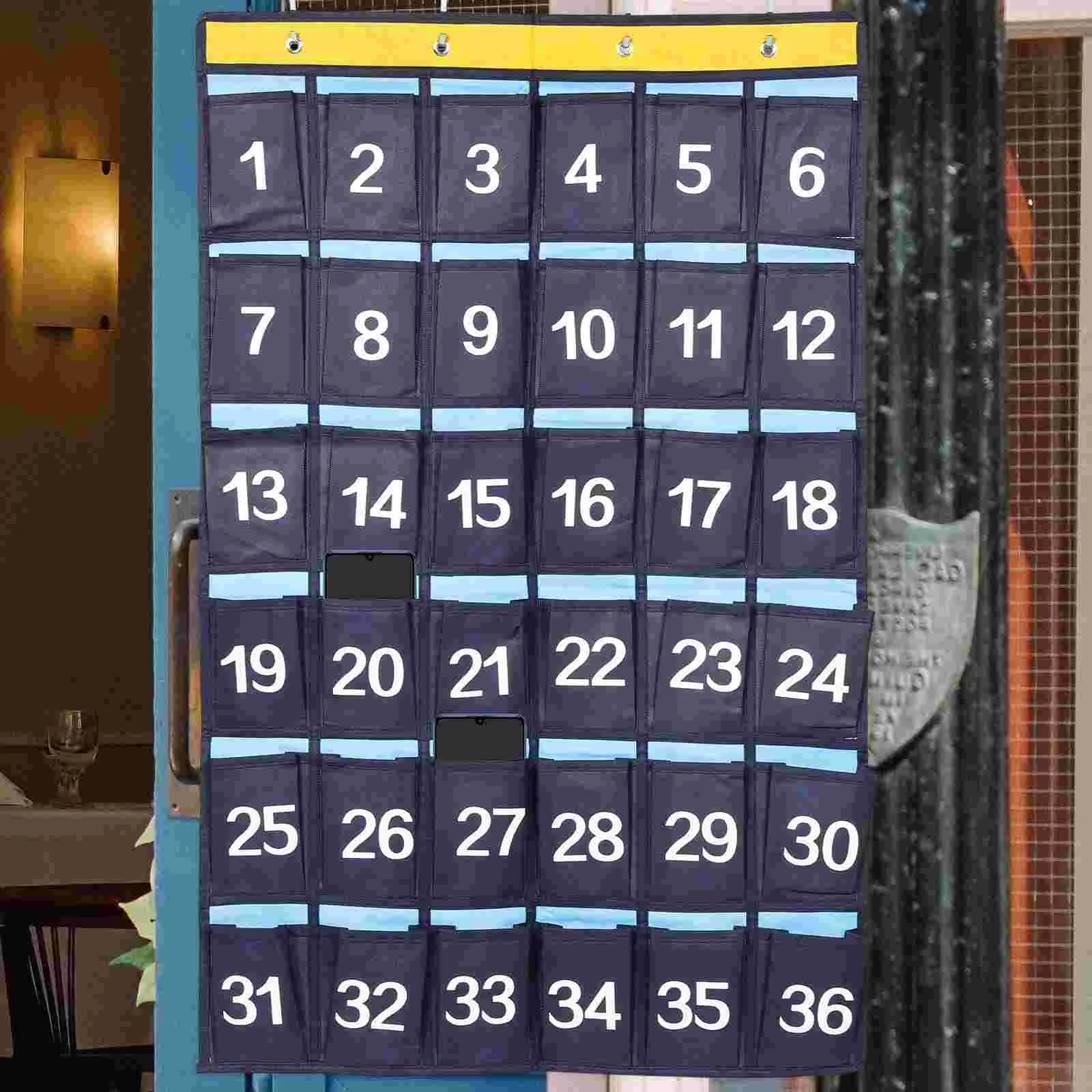 Numbered Pockets Chart Cell Phone Hanging Organizer Classroom Hanging Storage Bag
Numbered Pockets Chart Cell Phone Hanging Organizer Classroom Hanging Storage Bag