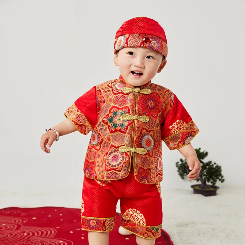 Kids Traditional Chinese Style Embroidered Tops Pants Tang Suit Baby Boy New Year Birthday Party Outfits Oriental Clothing Set
Kids Traditional Chinese Style Embroidered Tops Pants Tang Suit Baby Boy New Year Birthday Party Outfits Oriental Clothing Set