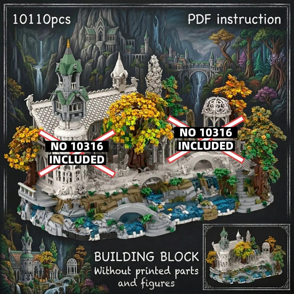 Конструктор MOC 10316: Замок-руины в готическом стиле из фильма «Властелин колец» с водопадом, мостом и павильоном, модель 251995
Конструктор MOC 10316: Замок-руины в готическом стиле из фильма «Властелин колец» с водопадом, мостом и павильоном, модель 251995