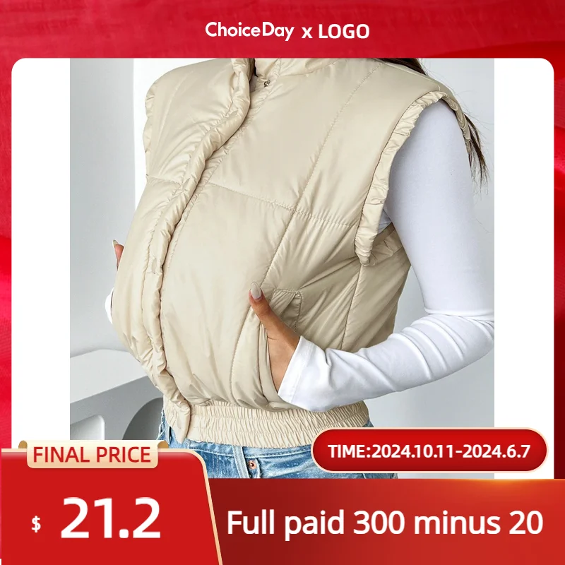 Jackets Vest New Winter pocket Thick vest cotton jacket Elegant Commuter Casual Sleeveless Clothes Solid Vest Jacket Female
Jackets Vest New Winter pocket Thick vest cotton jacket Elegant Commuter Casual Sleeveless Clothes Solid Vest Jacket Female
