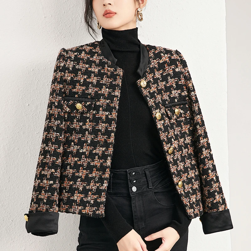 Winter Woolen Warm Tweed Jackets For Women Elegant Coats Long Sleeve Patchwork 30% Wool Women's Vintage Jacket Office Lady Coat
Winter Woolen Warm Tweed Jackets For Women Elegant Coats Long Sleeve Patchwork 30% Wool Women's Vintage Jacket Office Lady Coat