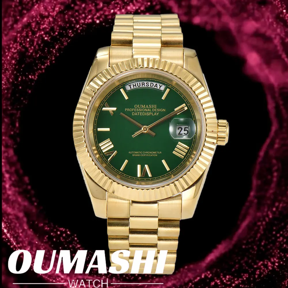 MIYOTA8285 gold watches automatic movement 36MM/39MM watches Stainless Steel Sapphire Glass Case Waterproof 10ATM mens watch
MIYOTA8285 gold watches automatic movement 36MM/39MM watches Stainless Steel Sapphire Glass Case Waterproof 10ATM mens watch