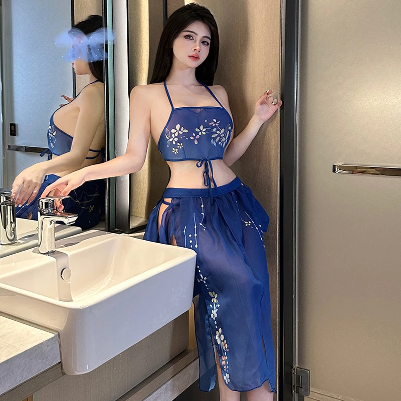 Women Costume Sexy Cosplay Fairy Mesh Dresses Ancient Hanfu Skirt Chinese Traditional Outfits Retro Backless Bellyband Dress New
Women Costume Sexy Cosplay Fairy Mesh Dresses Ancient Hanfu Skirt Chinese Traditional Outfits Retro Backless Bellyband Dress New