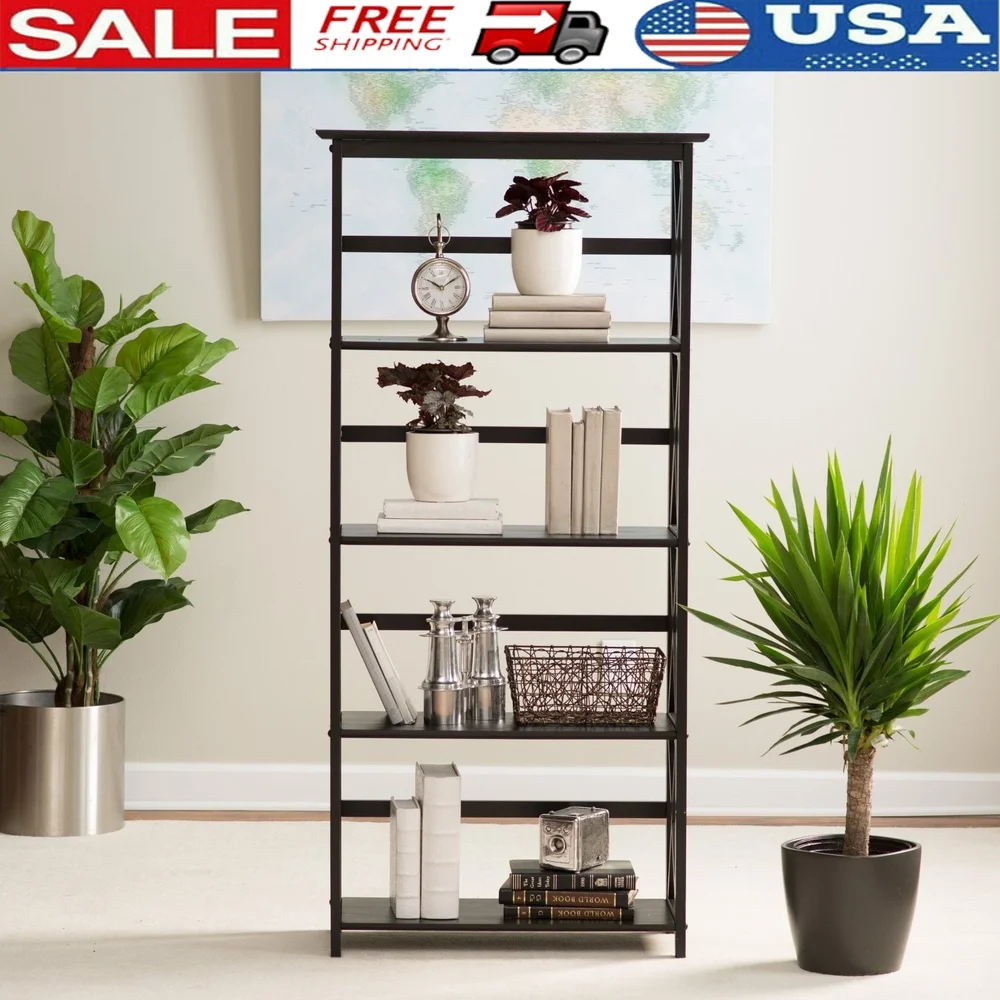 5 Tier Bookcase Solid Wood Contemporary X-Design Storage Shelves Easy Assembly Modern Home Decor Kids Room Furniture
5 Tier Bookcase Solid Wood Contemporary X-Design Storage Shelves Easy Assembly Modern Home Decor Kids Room Furniture