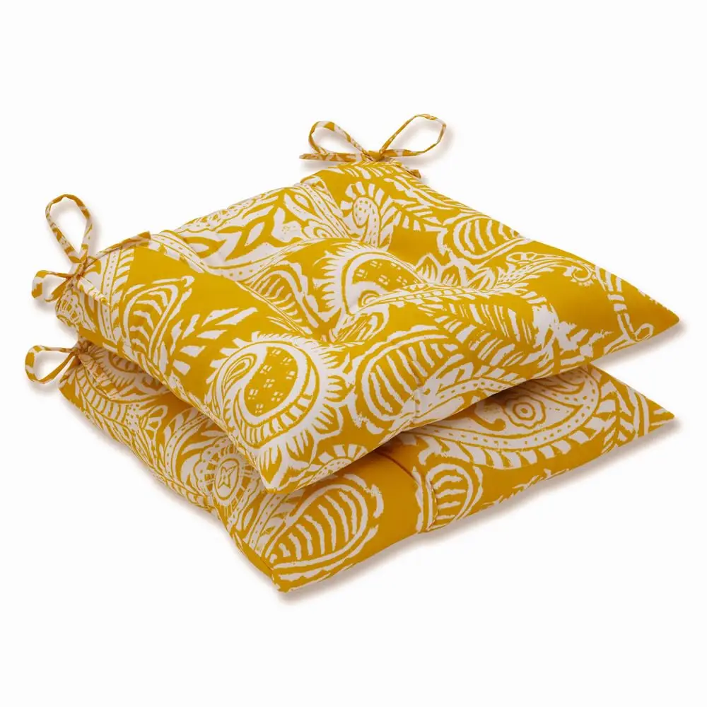 Paisley Indoor/Outdoor Chair Seat Cushion With Ties, Tufted, Weather, And Fade Resistant, 18.5"" X 19"", Yellow/Ivory Addie, 2
Paisley Indoor/Outdoor Chair Seat Cushion With Ties, Tufted, Weather, And Fade Resistant, 18.5"" X 19"", Yellow/Ivory Addie, 2