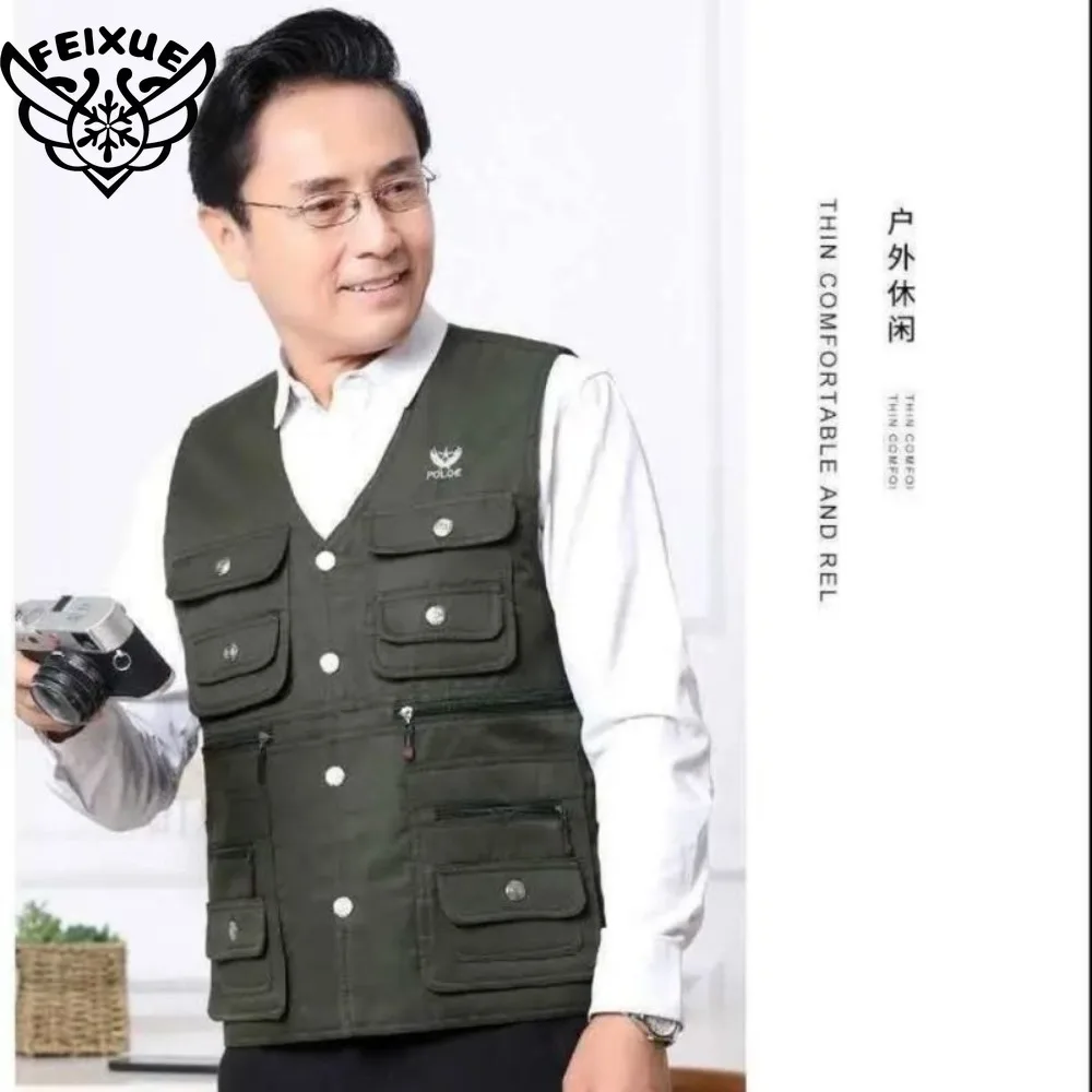 Mens Large Size Loose Multi Pocket Fishing Vest Climbing Camping Travel Outdoor Waistcoat Multi-Pocket Photography Hunting Vests
Mens Large Size Loose Multi Pocket Fishing Vest Climbing Camping Travel Outdoor Waistcoat Multi-Pocket Photography Hunting Vests