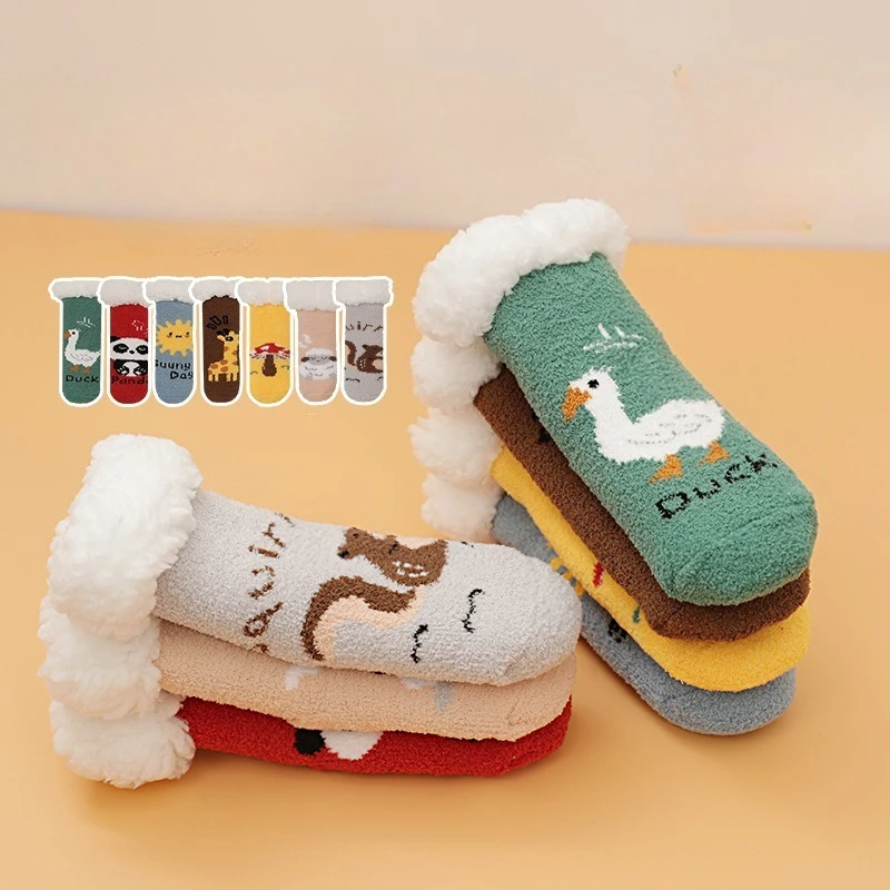 Non-Slip Baby Socks Cute Cartoon Winter Warm Wool Lined Thick Infant Kids Crew Socks with Grips Anti-Skid for Toddler Boys Girls
Non-Slip Baby Socks Cute Cartoon Winter Warm Wool Lined Thick Infant Kids Crew Socks with Grips Anti-Skid for Toddler Boys Girls