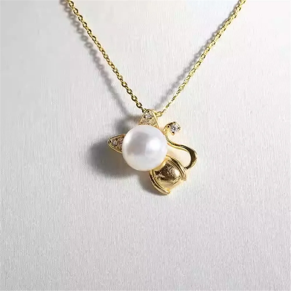 S925 Sterling Silver Pearl Pendant Setting, DIY Empty Bezel Cup Jewelry Supplies for Craft Making, Hollow Prong Pendant Findings
S925 Sterling Silver Pearl Pendant Setting, DIY Empty Bezel Cup Jewelry Supplies for Craft Making, Hollow Prong Pendant Findings