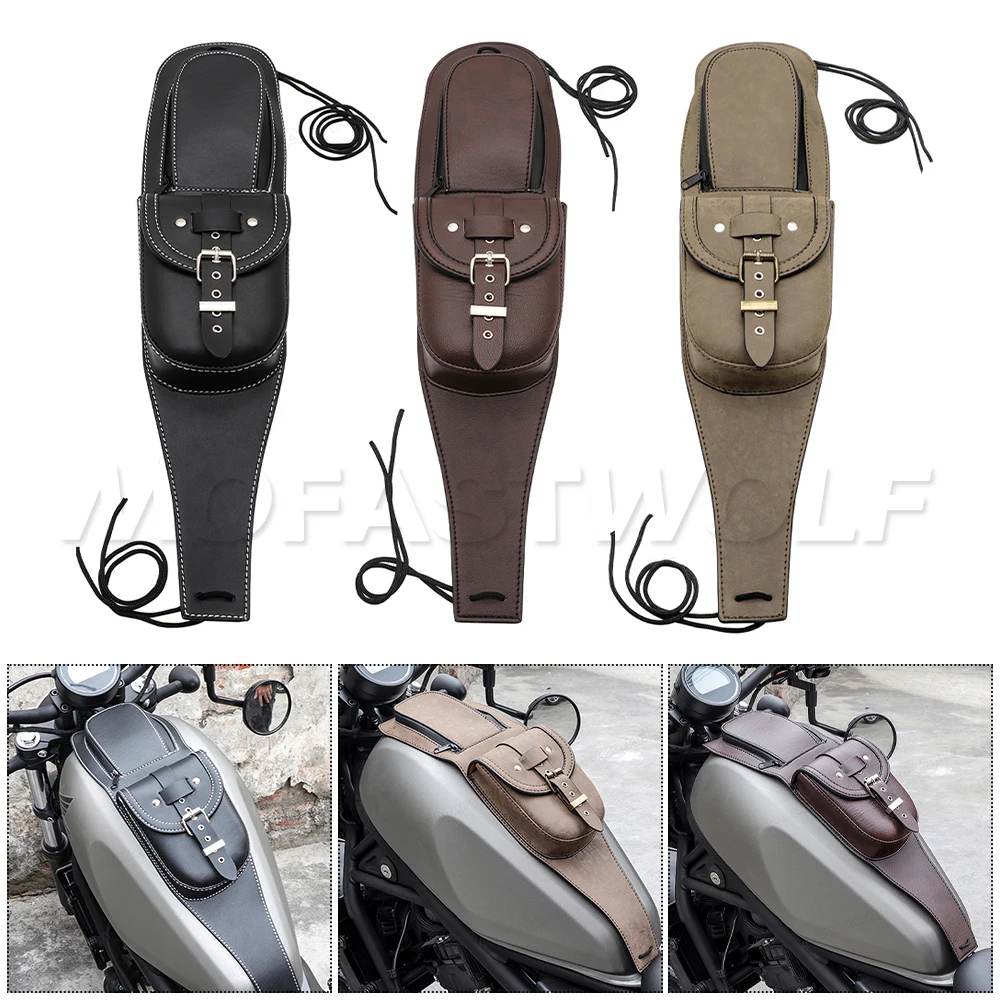 Universal Motorcycle Synthetic Leather Fuel Tank Cap Cover Panel Bag For Honda Rebel CMX 300 500 2017-2021
Universal Motorcycle Synthetic Leather Fuel Tank Cap Cover Panel Bag For Honda Rebel CMX 300 500 2017-2021