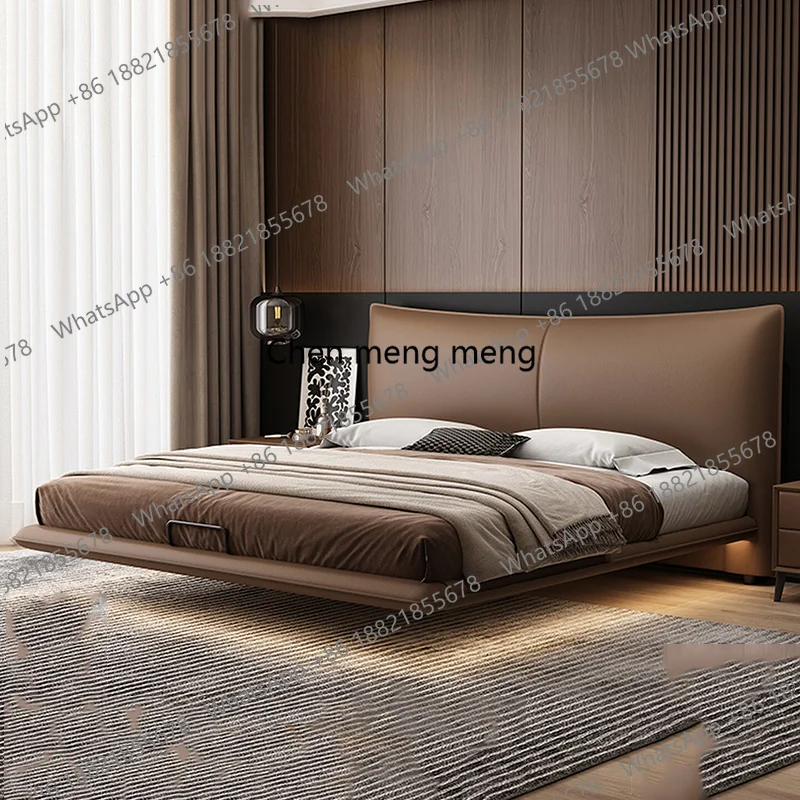 Floating Leather Bed Headboards Modern Space Saving Luxury Bed Sleeping Bedroom Design Simple
Floating Leather Bed Headboards Modern Space Saving Luxury Bed Sleeping Bedroom Design Simple
