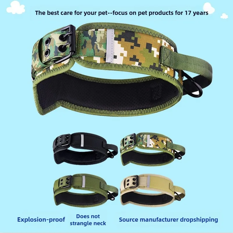 Tactical collar, large training dog ring, adjustable pet dog neck cover, and dog pet products
Tactical collar, large training dog ring, adjustable pet dog neck cover, and dog pet products