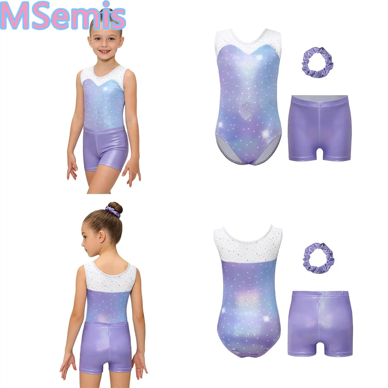 Kids Girls Ballet Dance Gymnastics Outfits Sleeveless Mesh Patchwork Metallic Rhinestones Snowflake Leotard Shots And Hairband
Kids Girls Ballet Dance Gymnastics Outfits Sleeveless Mesh Patchwork Metallic Rhinestones Snowflake Leotard Shots And Hairband
