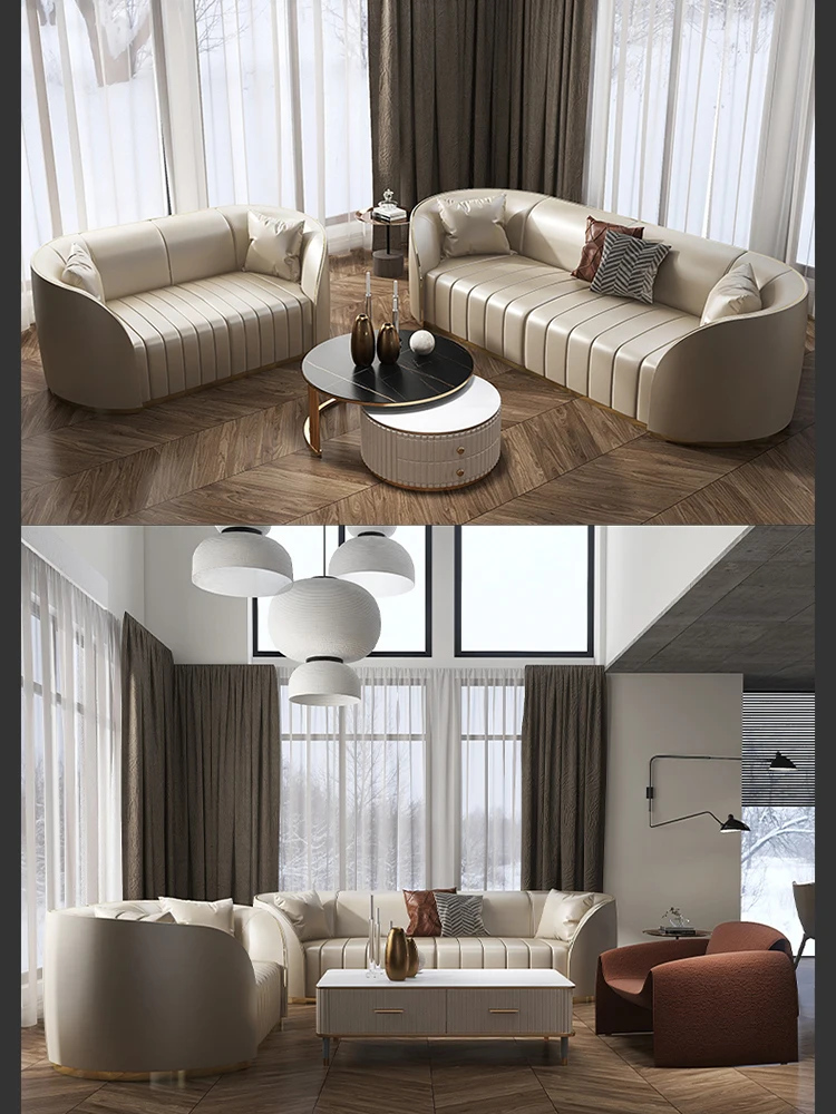 Light luxury leather sofa combination living room household small family suit modern simple American leisure straight row leathe
Light luxury leather sofa combination living room household small family suit modern simple American leisure straight row leathe