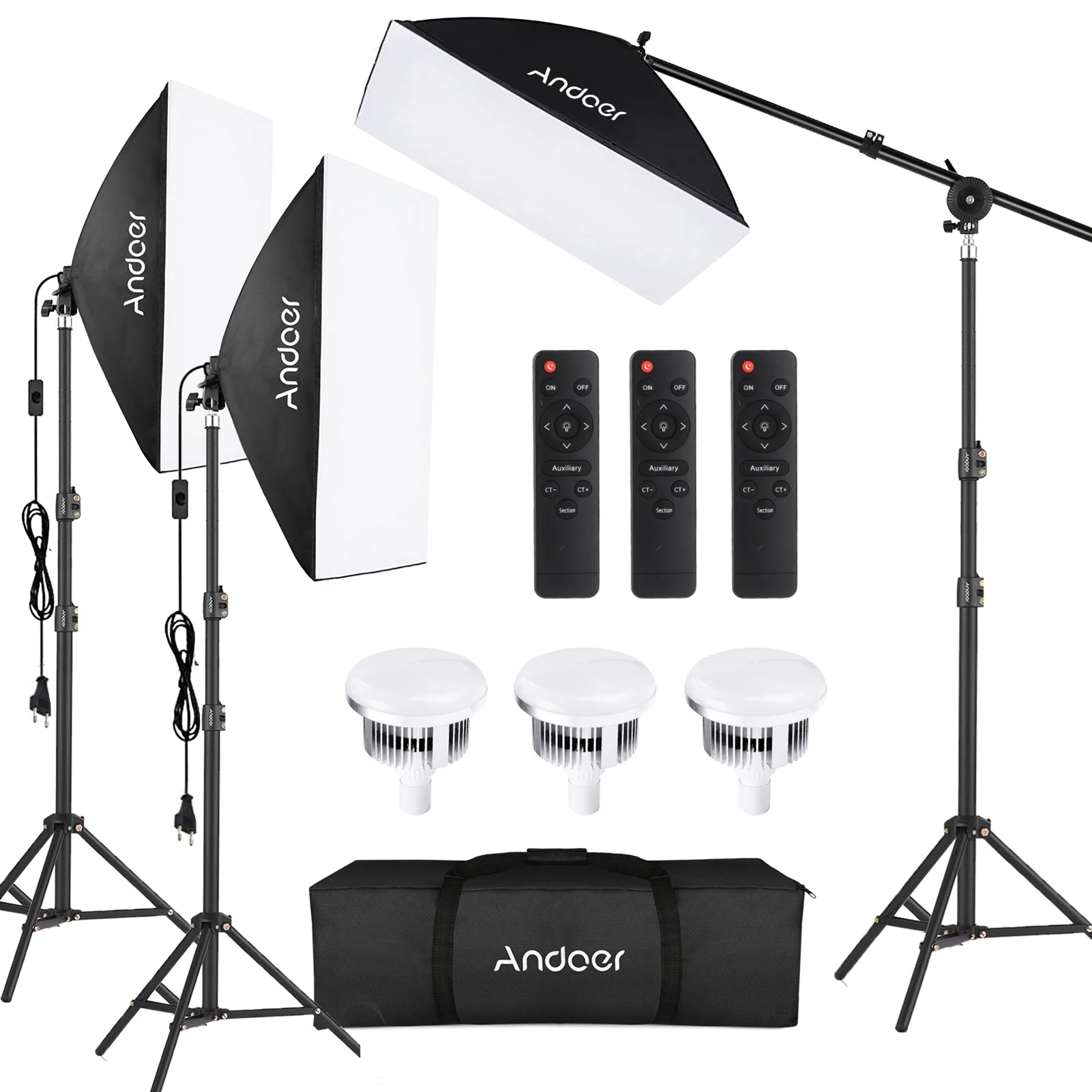Studio Photography Light Kit Softbox Lighting Set with 85W 3000K to 6000K Bi Color Temperature LED Light
Studio Photography Light Kit Softbox Lighting Set with 85W 3000K to 6000K Bi Color Temperature LED Light