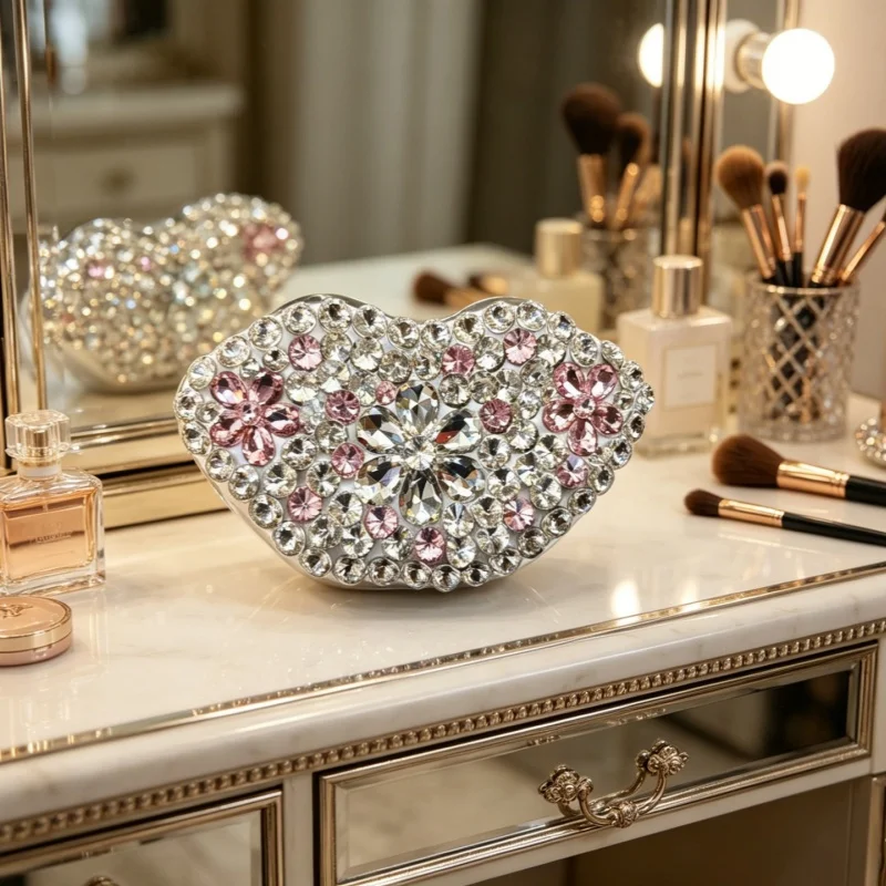 New Metal Mini Lipstick Bags for Women Luxury Glitter Crystal Rhinestones Evening Bag Lips Shape Floral Purse Cosmetic Bag
New Metal Mini Lipstick Bags for Women Luxury Glitter Crystal Rhinestones Evening Bag Lips Shape Floral Purse Cosmetic Bag