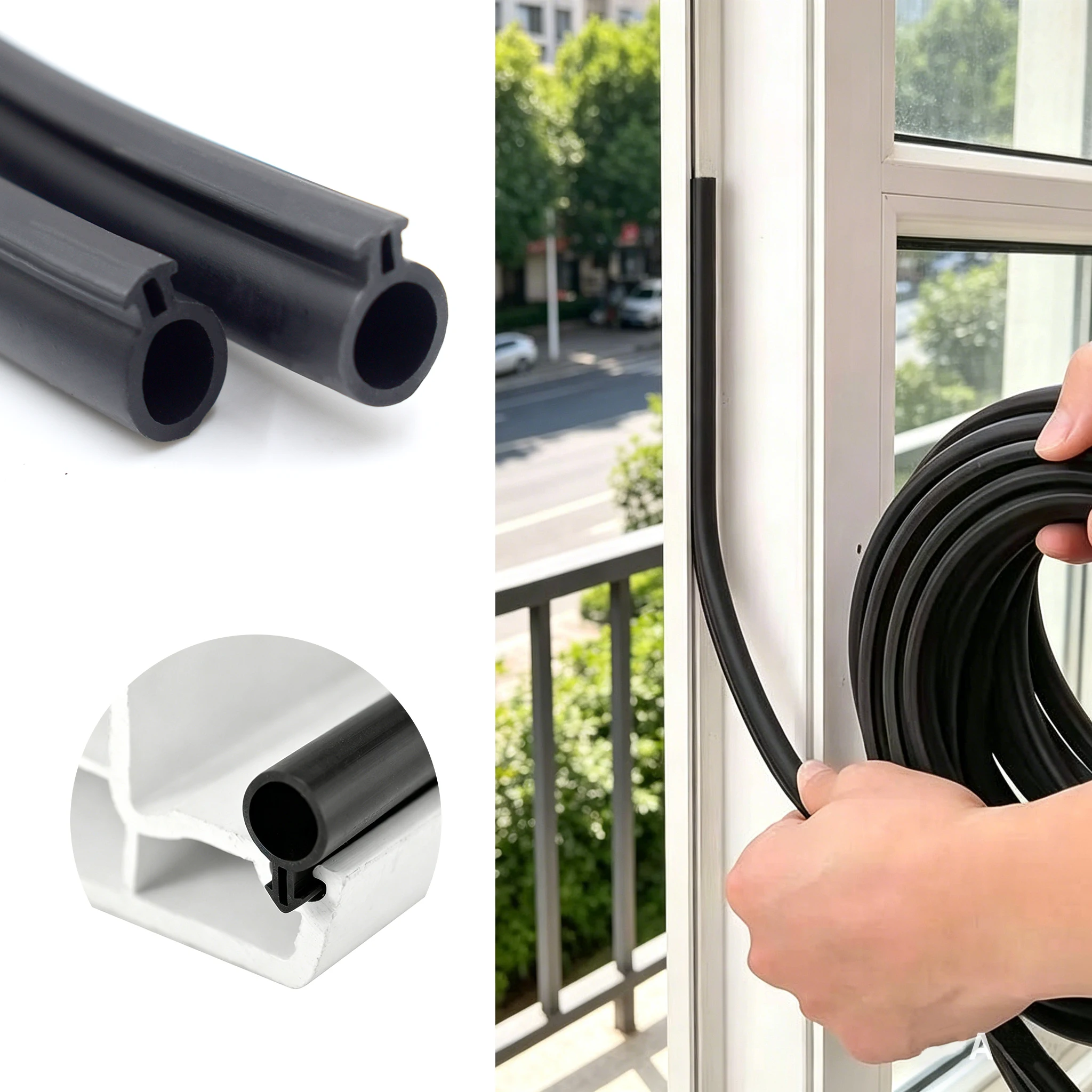 O-Series Plastic Steel Door & Window Seal Strip - Heavy-Duty Multi- Waterproof, Soundproof,, Windproof, Thermal Barrier with Adh
O-Series Plastic Steel Door & Window Seal Strip - Heavy-Duty Multi- Waterproof, Soundproof,, Windproof, Thermal Barrier with Adh